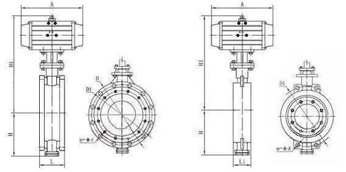 氣動(dòng)開(kāi)關(guān)蝶閥結構圖