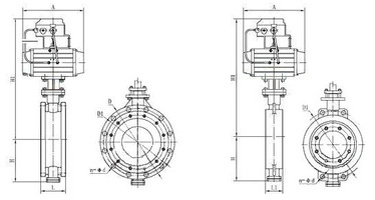 氣動(dòng)調節蝶閥結構圖