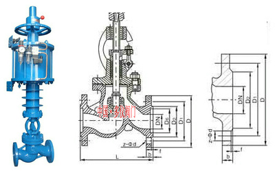 氣動(dòng)高溫截止閥結構圖
