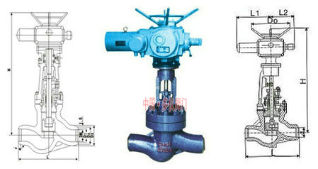 電動(dòng)焊接截止閥結構圖