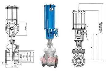 氣動(dòng)法蘭截止閥結構圖