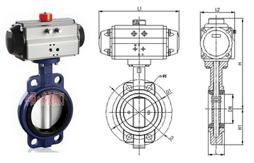 氣動(dòng)中線(xiàn)蝶閥結構圖
