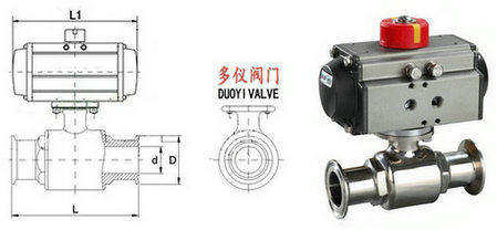 氣動(dòng)衛生級球閥結構圖