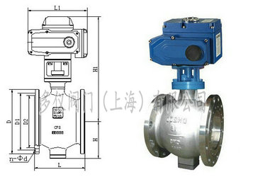 電動(dòng)偏心半球閥結構圖