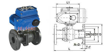 電動(dòng)鑄鋼球閥結構圖