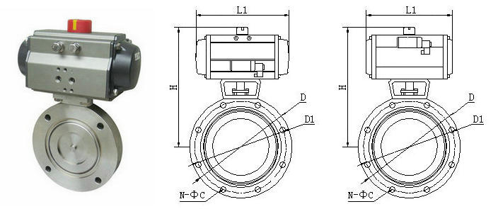 氣動(dòng)真空蝶閥結構圖