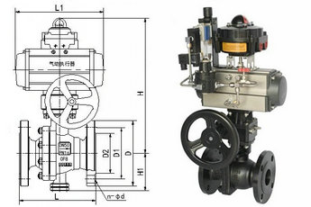 防爆氣動(dòng)球閥結構圖